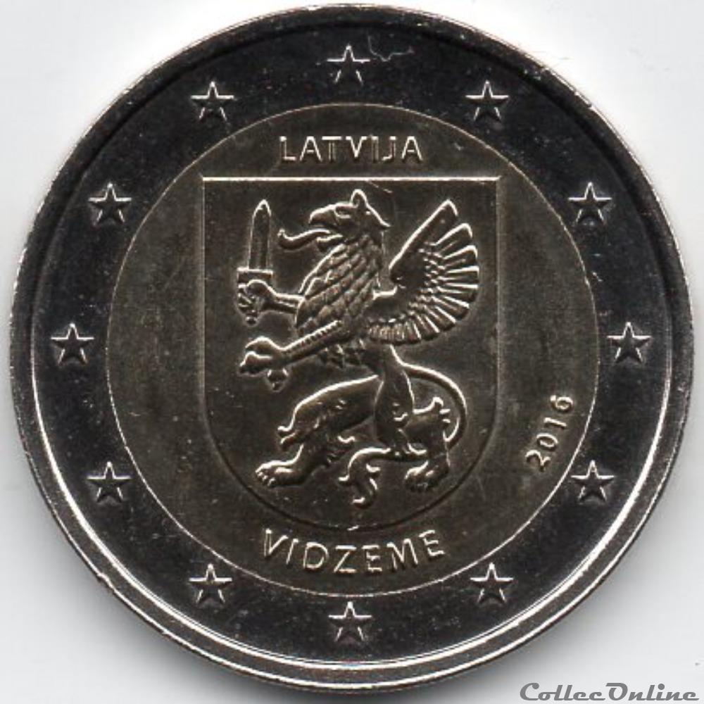 2016 : Vidzeme monnaie euro lettonie 2016 vidzeme