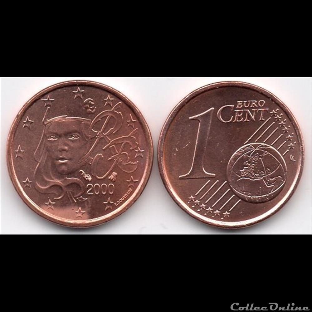monnaie euro france 1 cent 2000 marianne symbole de la republique francaise