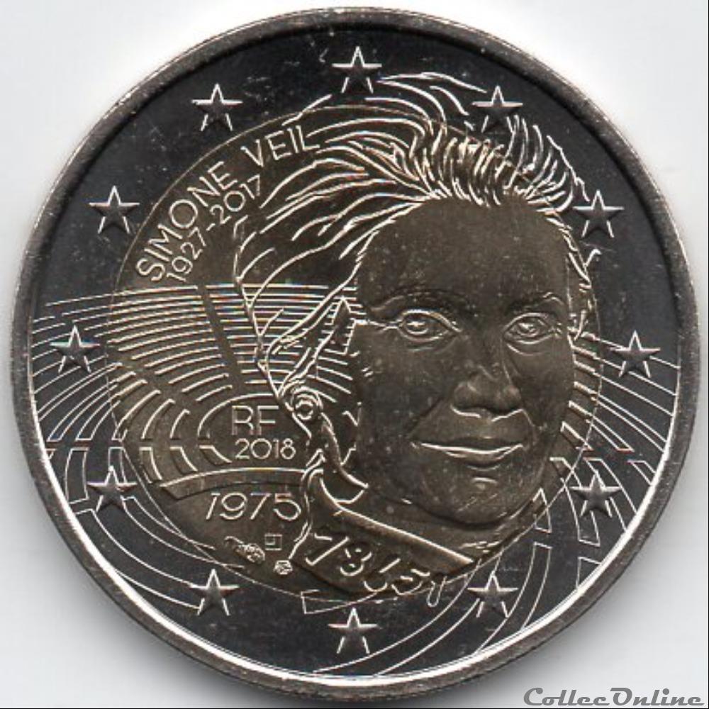 2018 : Simone Veil monnaie euro a france 2018 simone veil