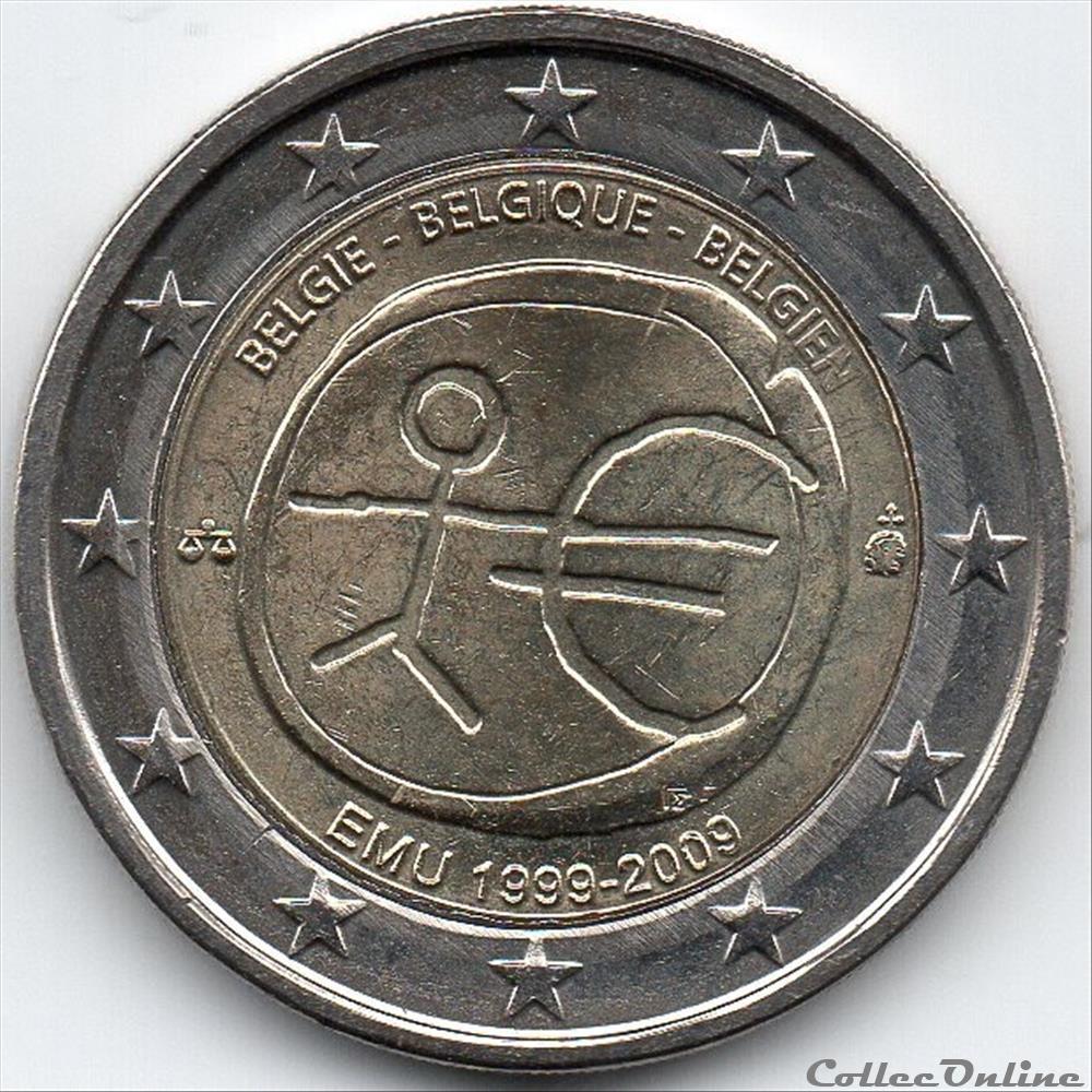 2009 : X° An. U.E et Monétaire monnaie euro belgique 2009 x an u e et monetaire