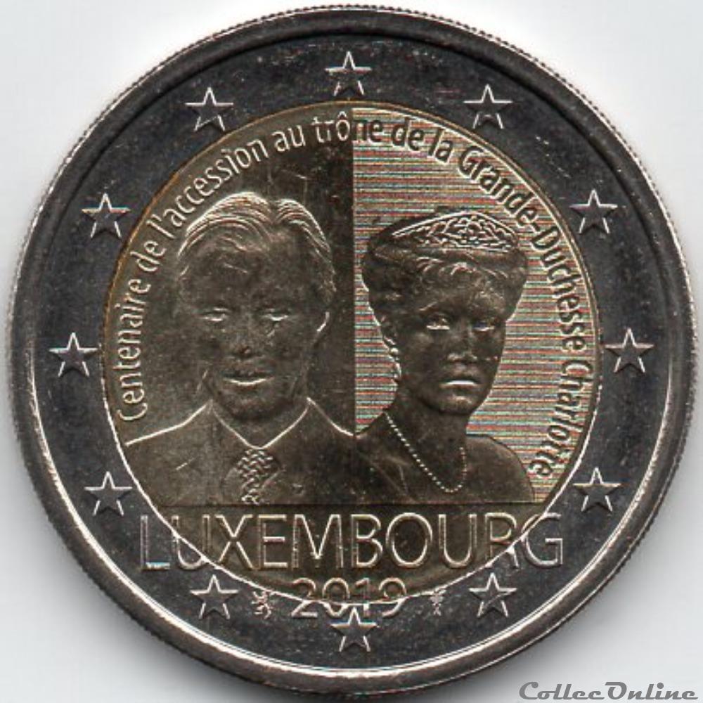 2019 : Centenaire de l'accession au trône de la Grande-Duchesse Charlotte monnaie euro luxembourg 2019 centenaire de accession au trone de la grande duchesse charlotte