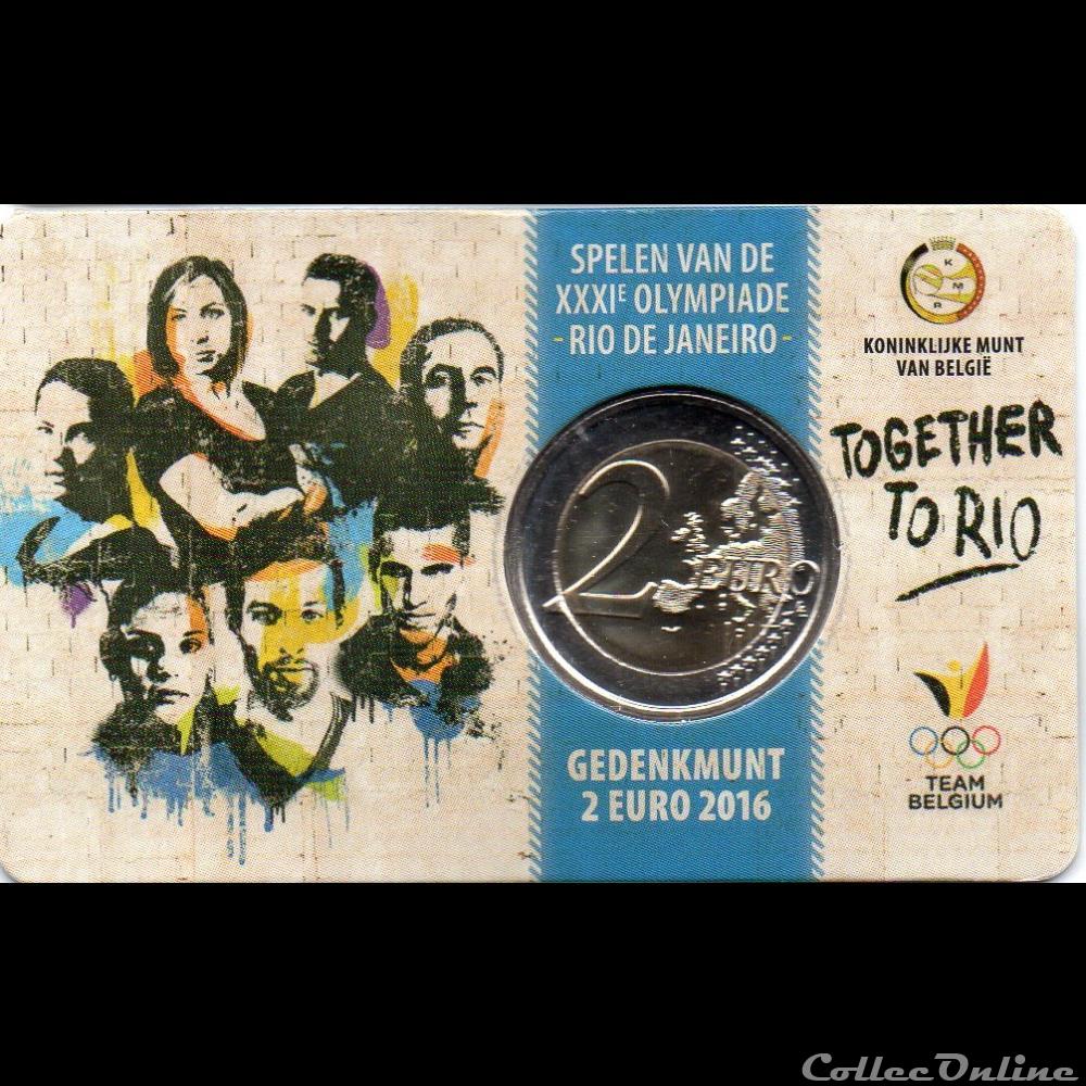 monnaie euro a belgique 2016 jeux olympique de rio