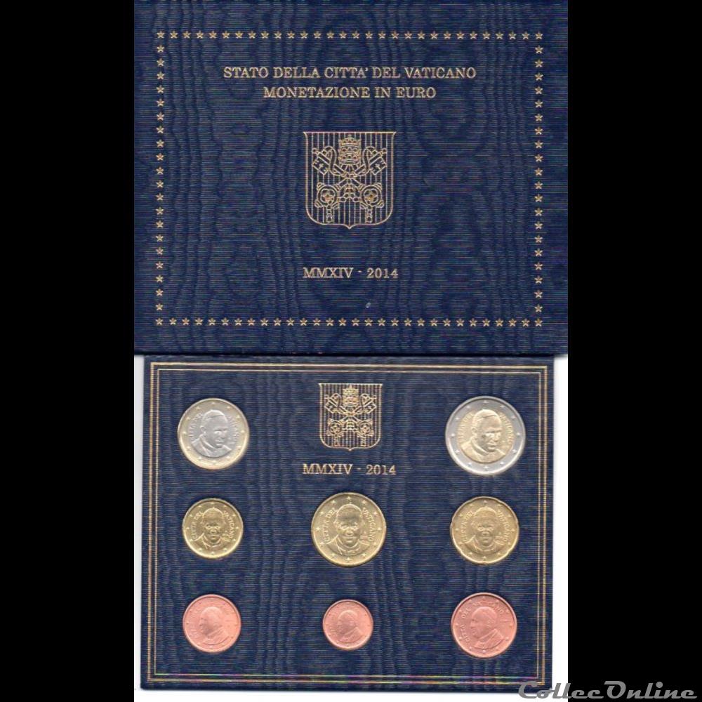 2014 : Coffet BU 2 monnaie euro a vatican 2014 coffet bu