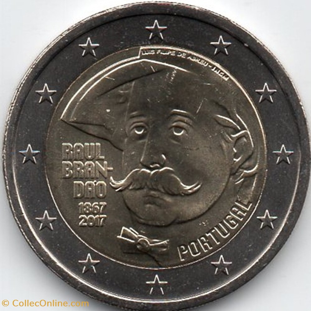 2017 : 150 ans naissance de Raul Brandao monnaie euro portugal 2017 150 ans naissance de raul brandao