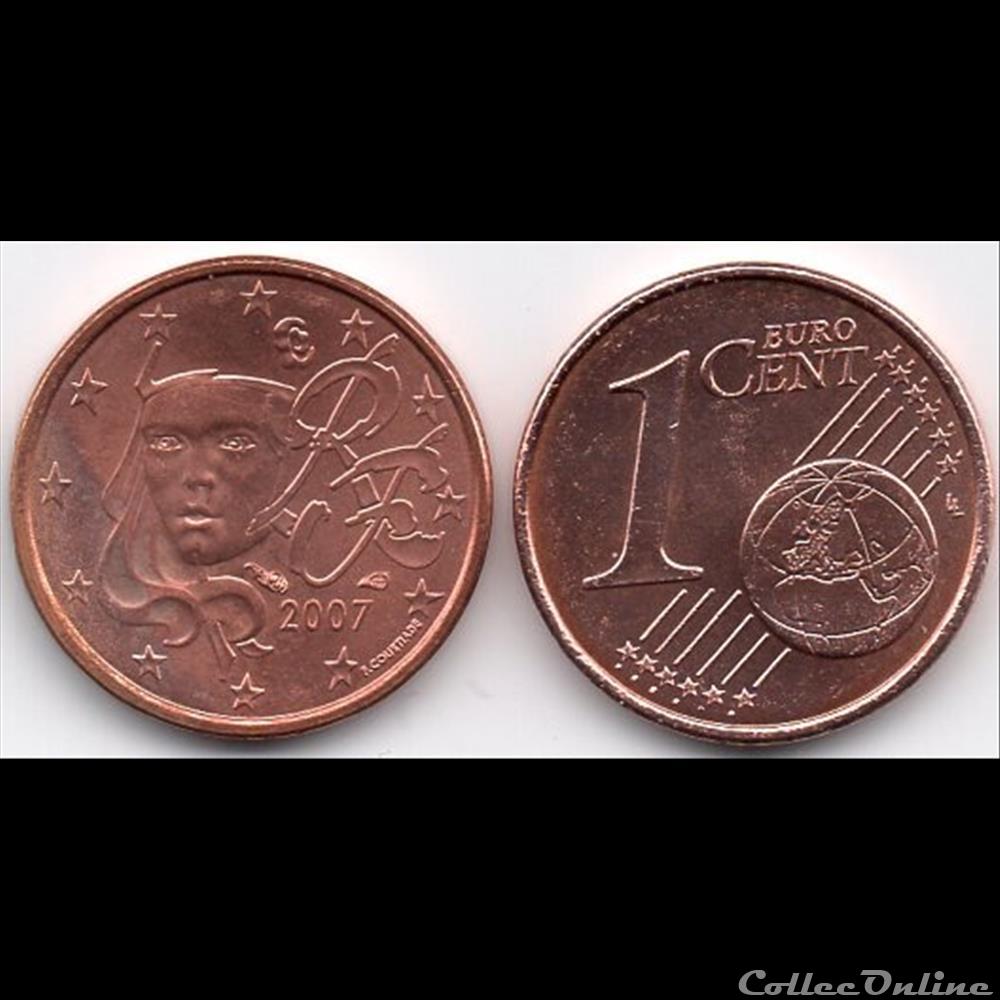 monnaie euro france 1 cent 2007 marianne symbole de la republique francaise