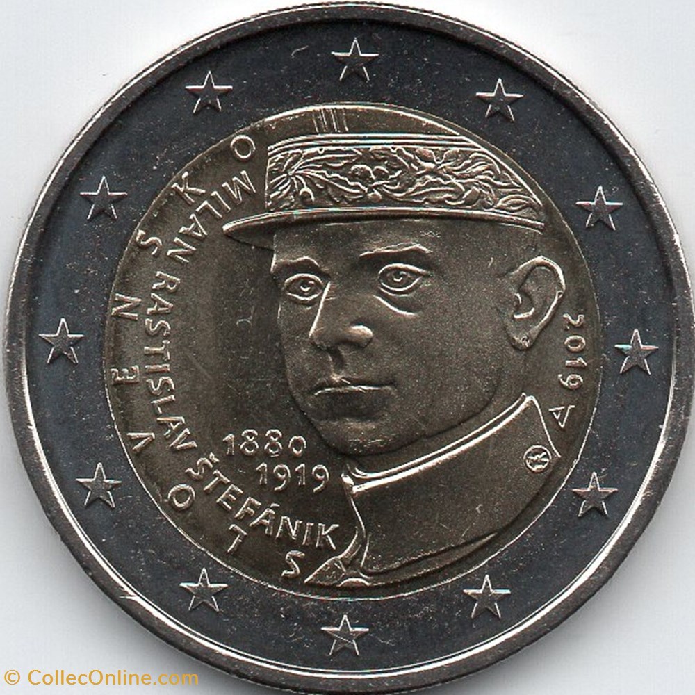 monnaie euro slovaquie 2019 milan rastislav stefanik