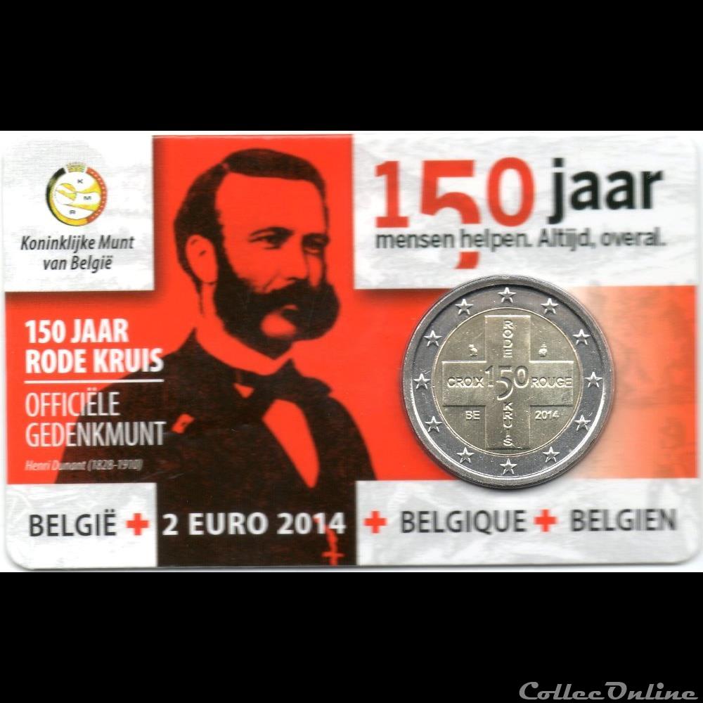 monnaie euro belgique 2014 150ieme anniversaire de la croix rouge