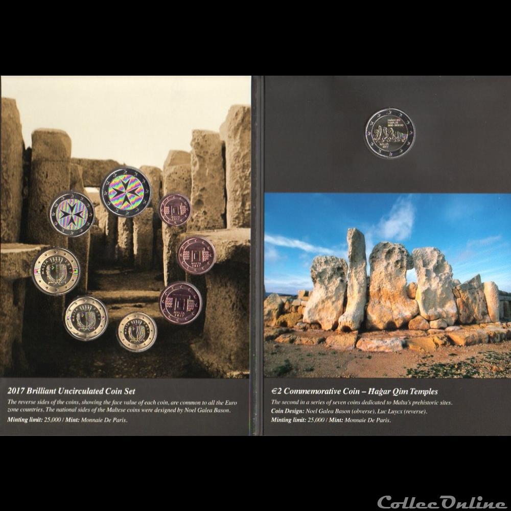 monnaie euro a malte 2017 serie coffret bu