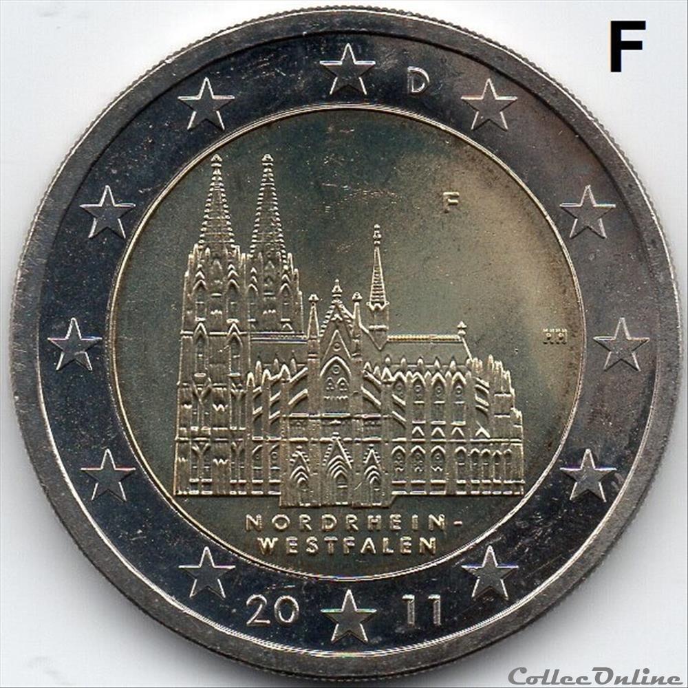 monnaie euro allemagne 2011 cathedrale cologne