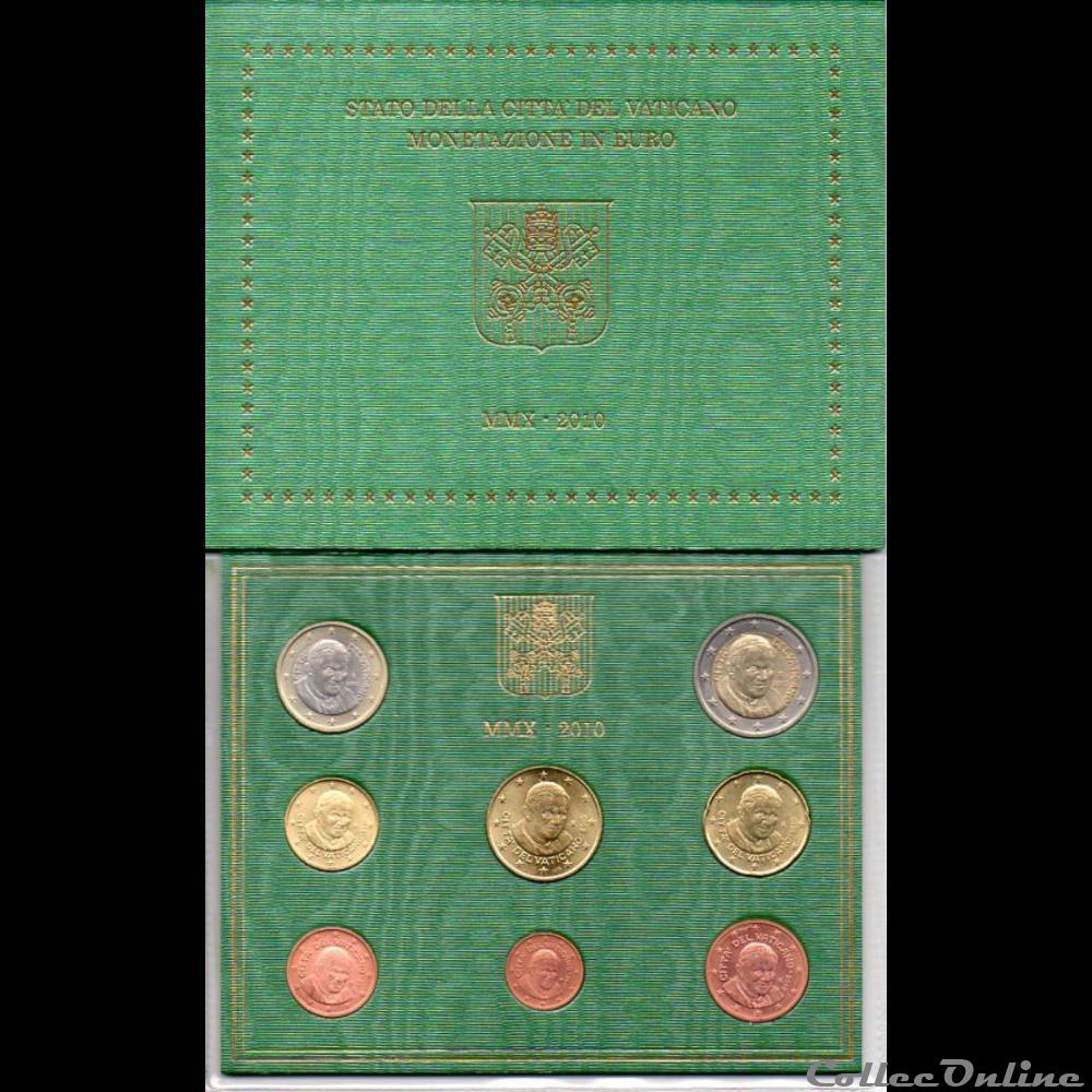 2010 : Coffet BU 2 monnaie euro a vatican 2010 coffet bu