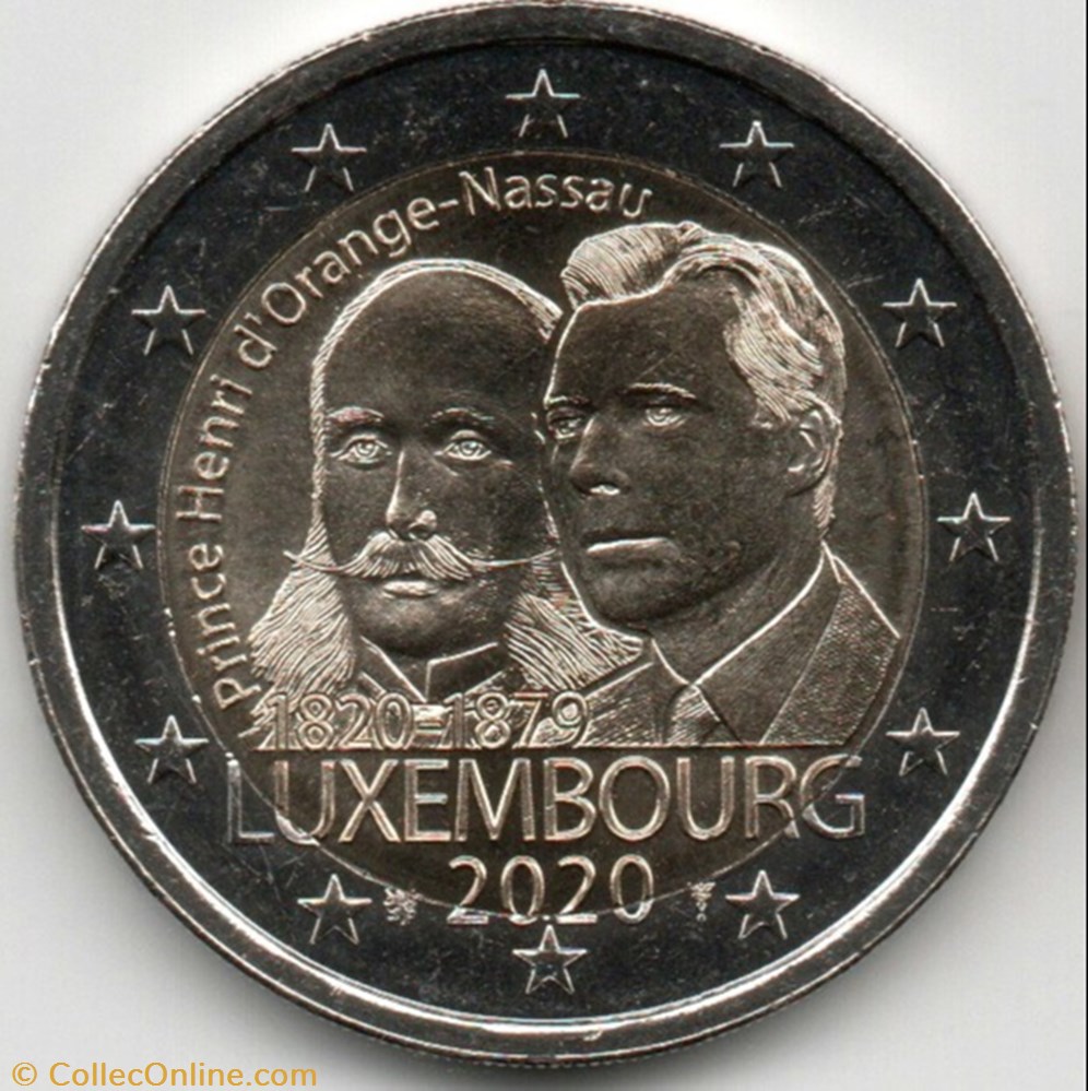 monnaie euro luxembourg 2020 200eme anniversaire de la naissance du prince henri orange nassau