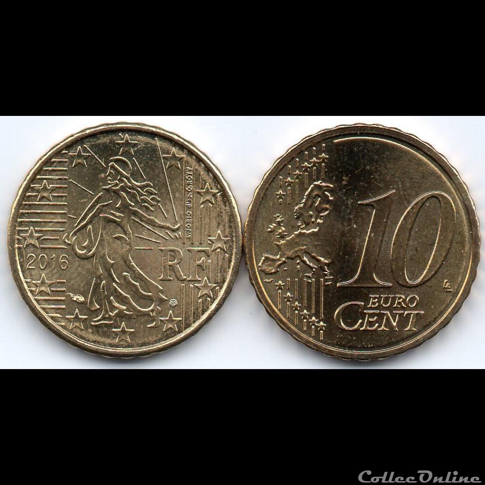 monnaie euro france 10 cent 2016 la semeuse