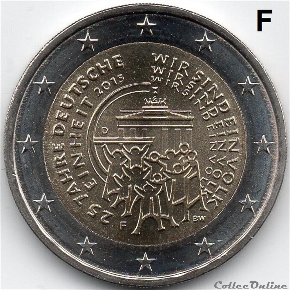 monnaie euro allemagne 2015 25eme anniversaire de la reunification