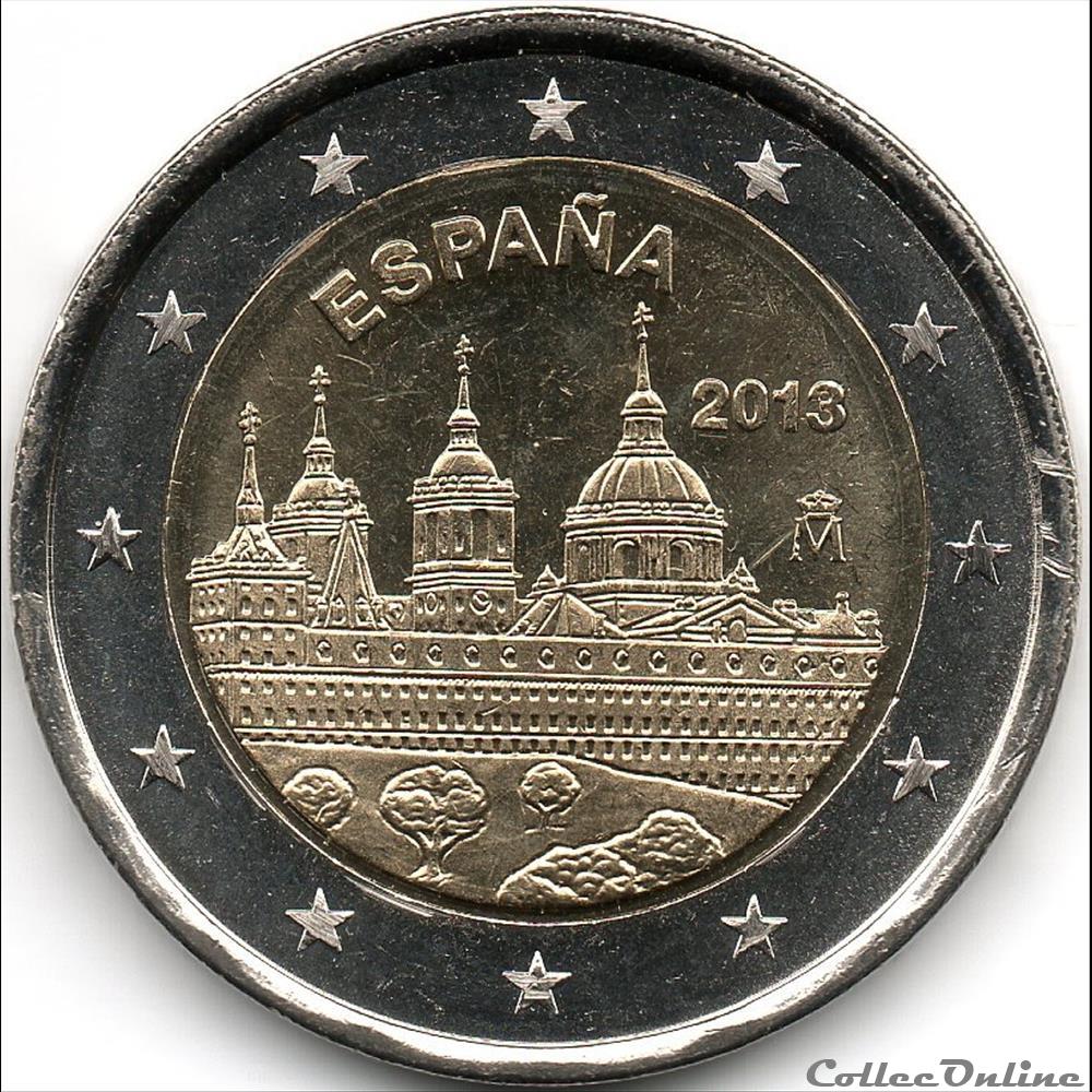 2013 : Monastère de St Laurent de l'Escurial monnaie euro espagne 2013 monastere de st laurent de escurial