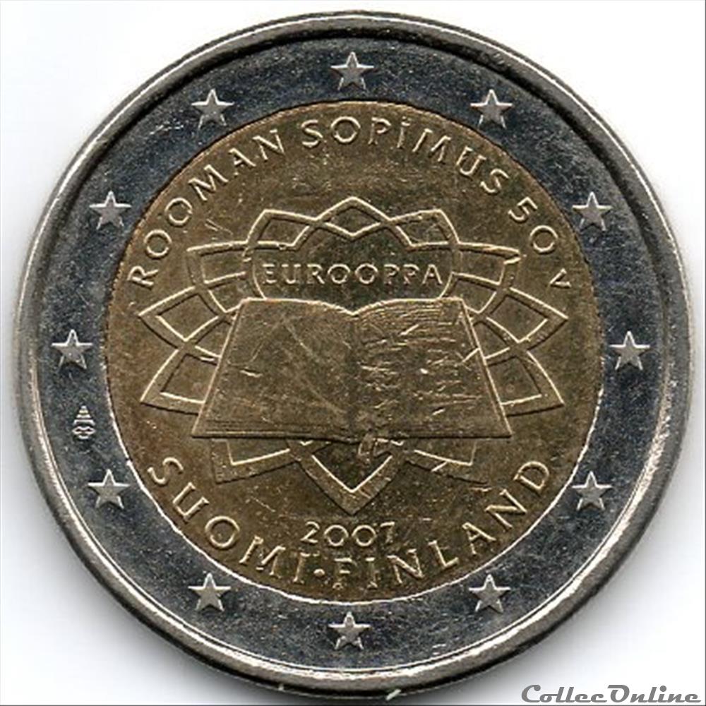 2007 : 50 Traité de Rome monnaie euro finlande 2007 50 traite de rome