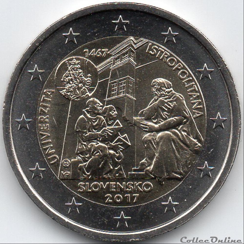monnaie euro slovaquie 2017 550 ans universite istropolitana