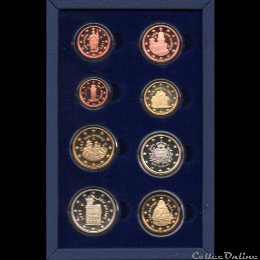 monnaie euro saint marin 2009 proof serie courante
