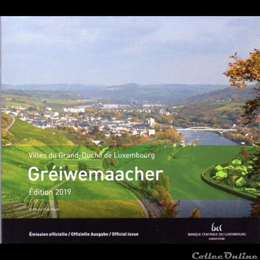monnaies euros luxembourg 2019 coffet bu grevenmacher