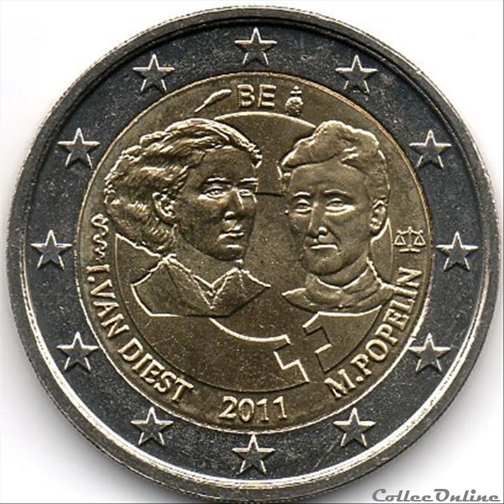 2011 : 100° journée de la femme monnaie euro belgique 2011 100 journee de la femme