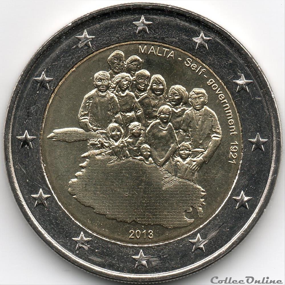 monnaie euro malte 2013 1921 self government