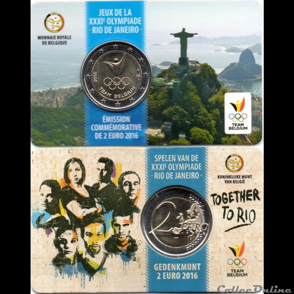 monnaie euro a belgique 2016 jeux olympique de rio
