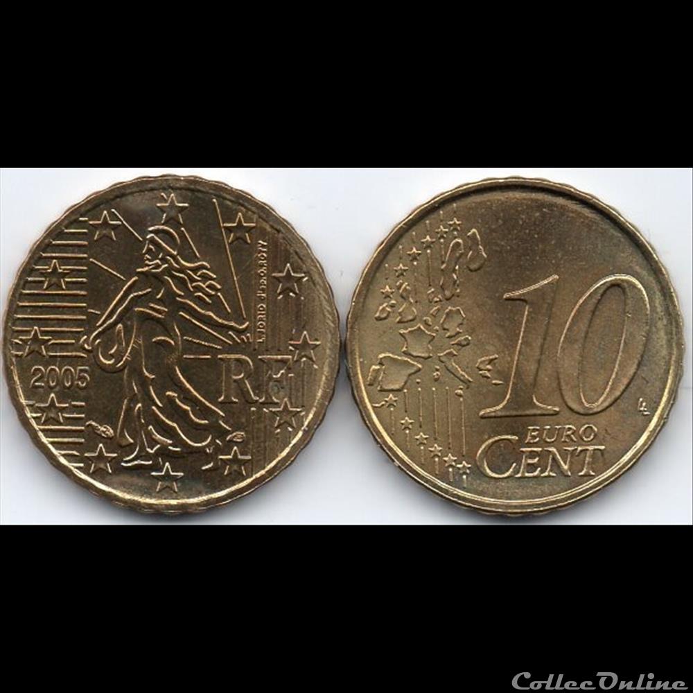10 Cent : 2005 La Semeuse monnaie euro france 10 cent 2005 la semeuse
