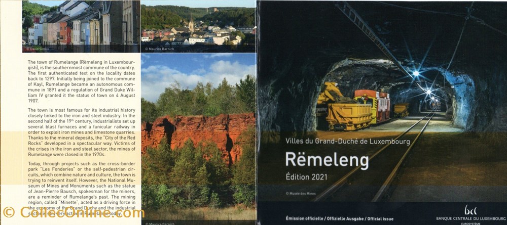 2021 : Coffet BU Rumelange 3 monnaies euros luxembourg 2021 coffet bu rumelange