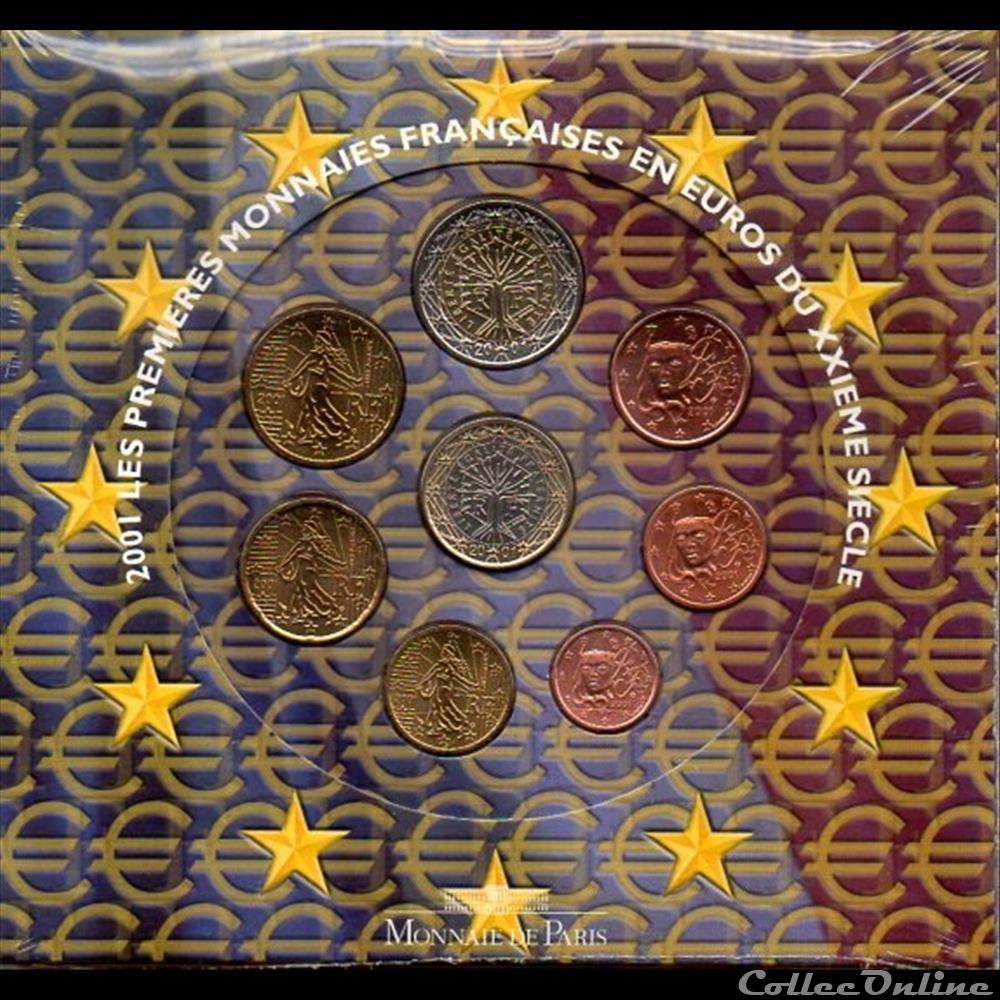monnaie euro france bu 2001