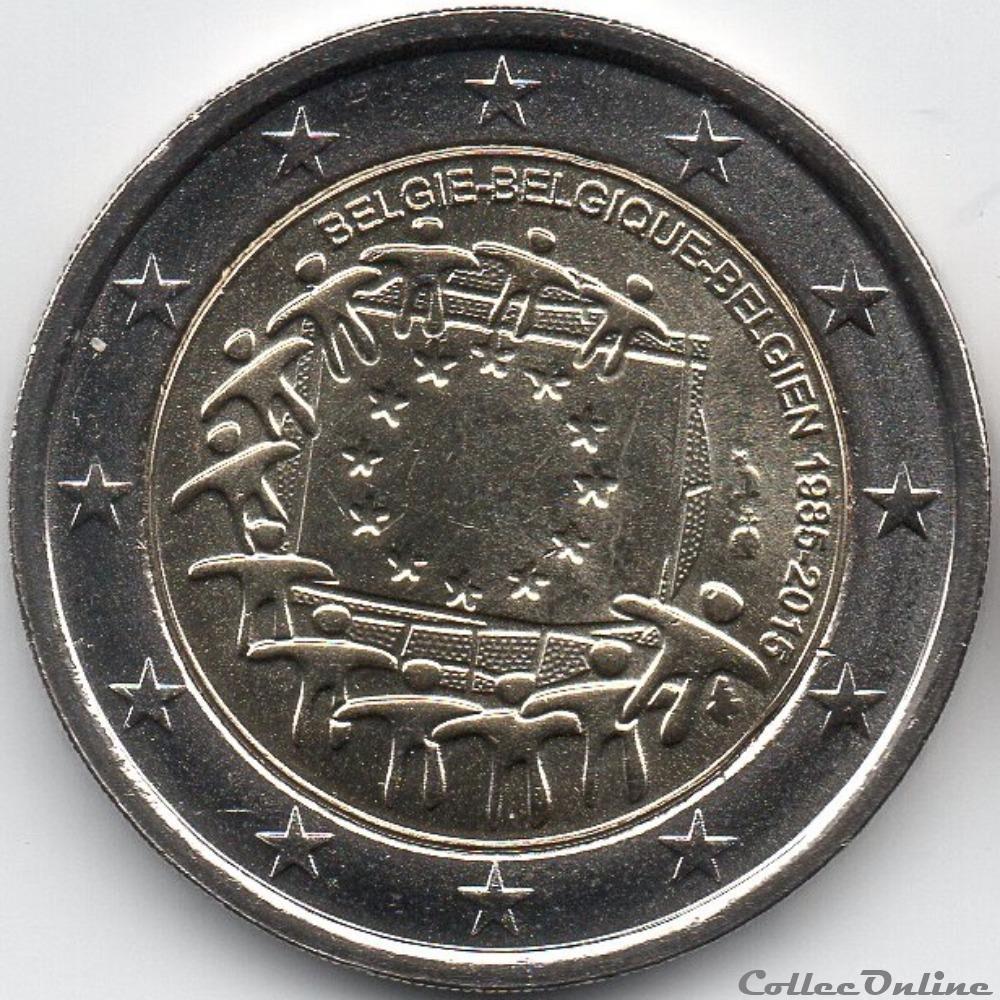 2015 : 30ième anniversaire drapeau européenne monnaie belgique 2015 30ieme anniversaire drapeau europeenne