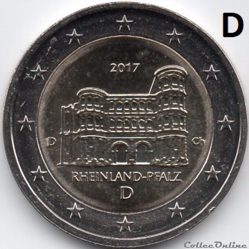 monnaie euro allemagne 2017 porta nigra
