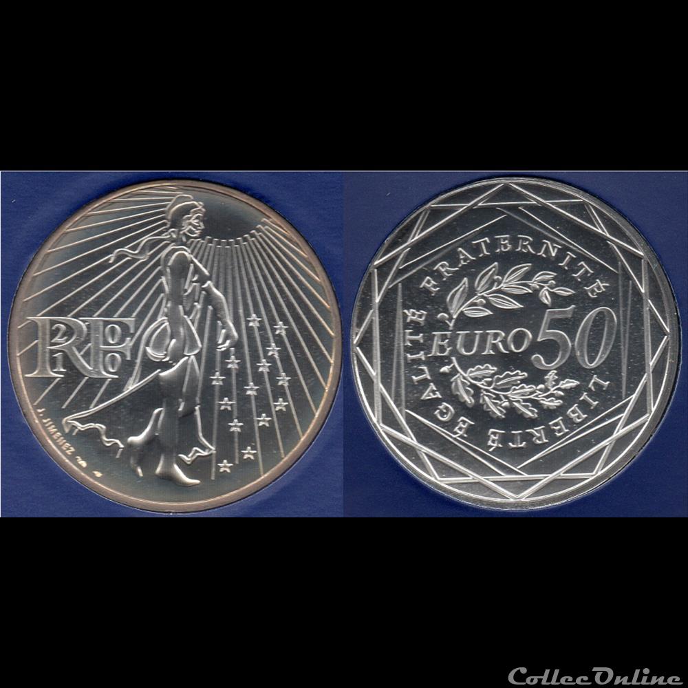 2010 : Semeuse argent monnaie euro france 2010 semeuse argent