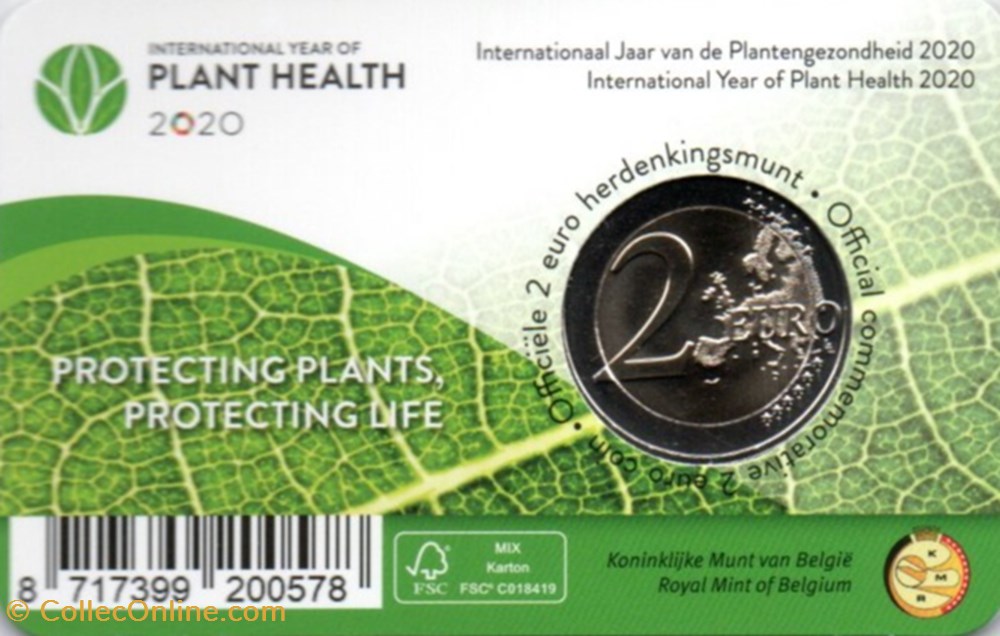 monnaie euro belgique 2020 annee internationale de la sante des plantes