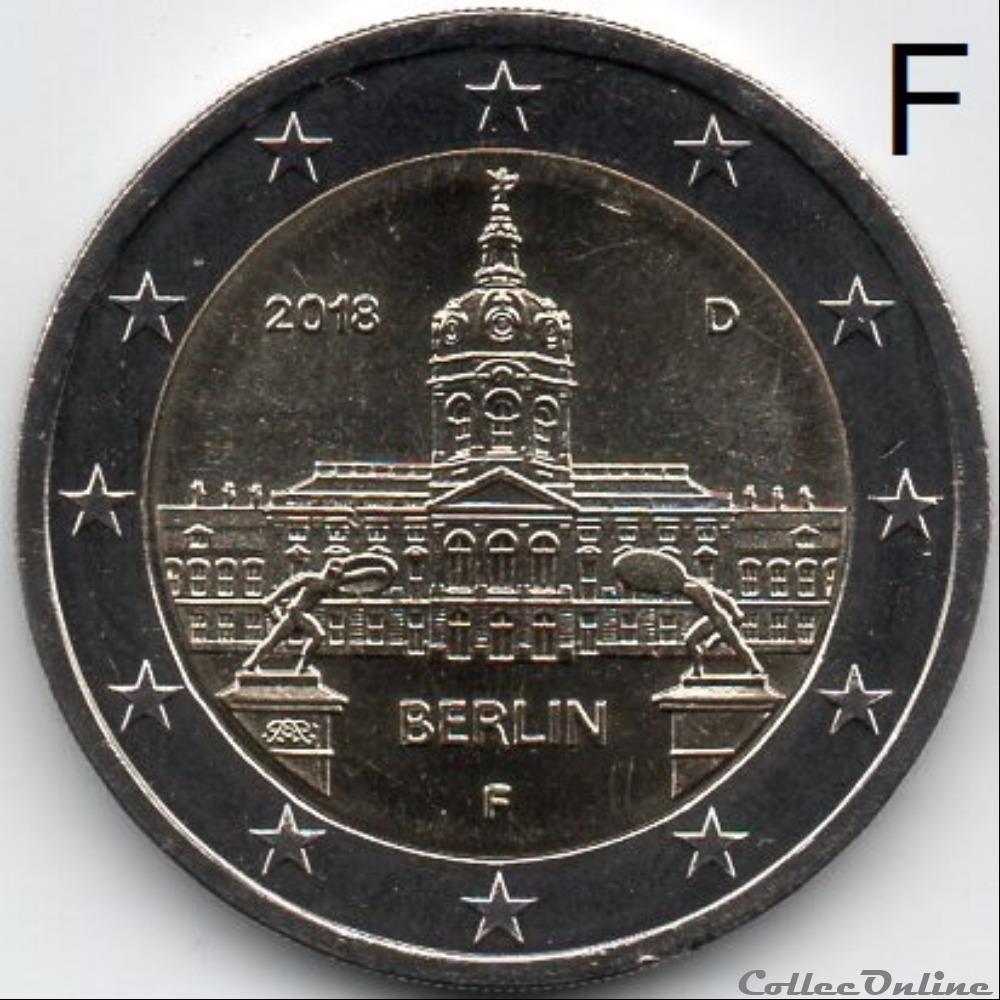 2018 : Berlin 3 monnaie euro a allemagne 2018 berlin