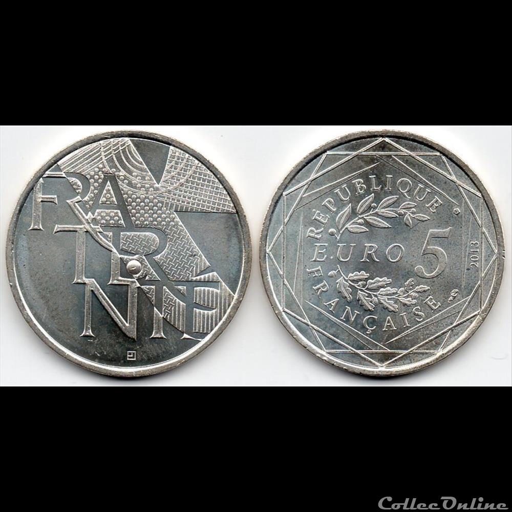 monnaie euro france 2013 les valeurs de la republique fraternite