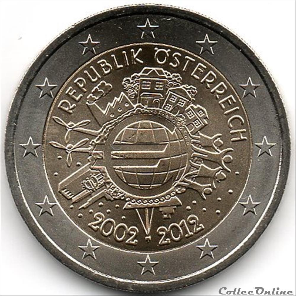 2012 : 10 ans de l'€uro monnaie euro autriche 2012 10 ans de uro