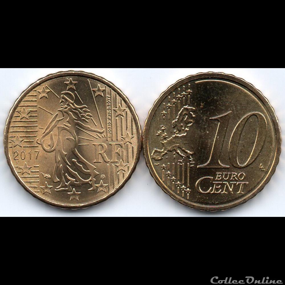10 Cent : 2017 La Semeuse monnaie euro france 10 cent 2017 la semeuse