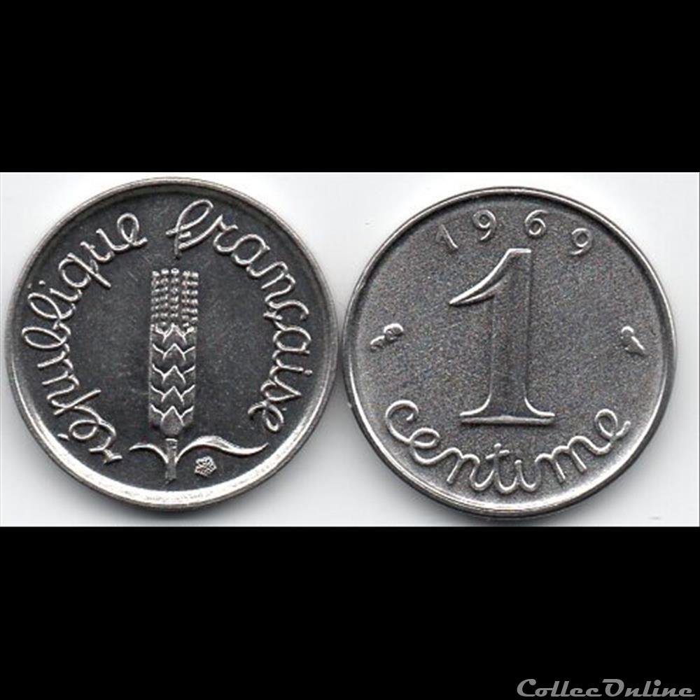 monnaie france moderne 1 centime epi 1969