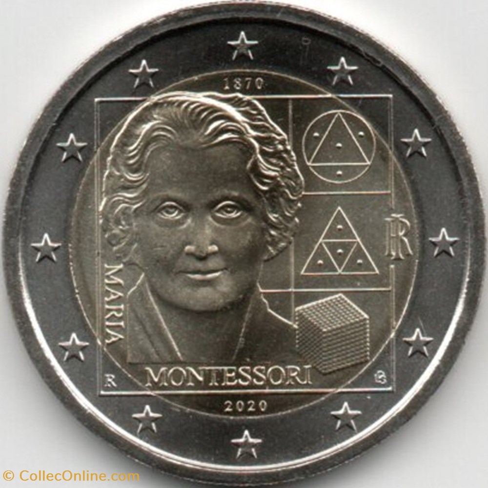 monnaie euro italie 2020 montessori maria