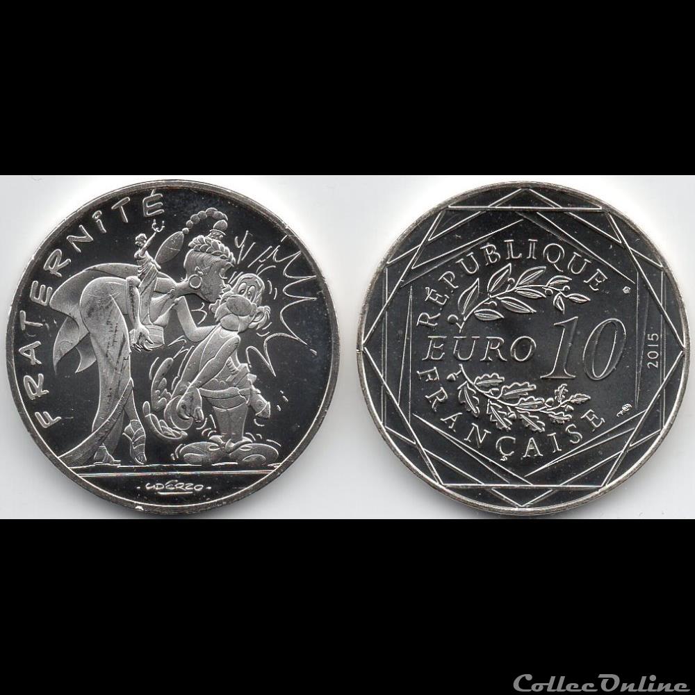 2015 : Astérix et la fraternité argent 4 monnaie euro france 2015 asterix et la fraternite argent