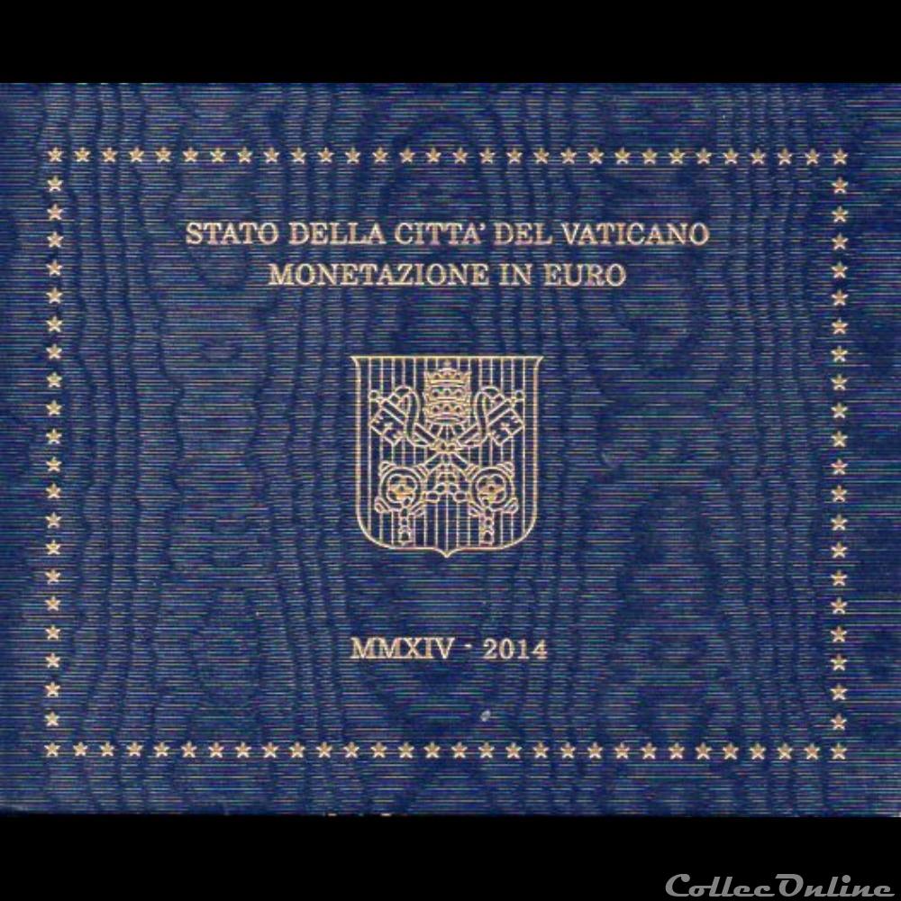 2014 : Coffet BU 3 monnaie euro a vatican 2014 coffet bu