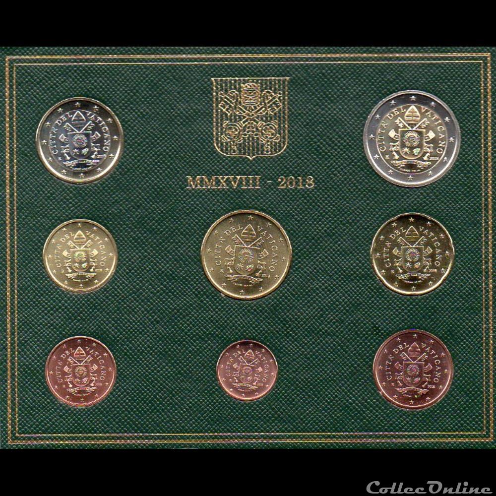 2018 : Coffet BU monnaie euro a vatican 2018 coffet bu