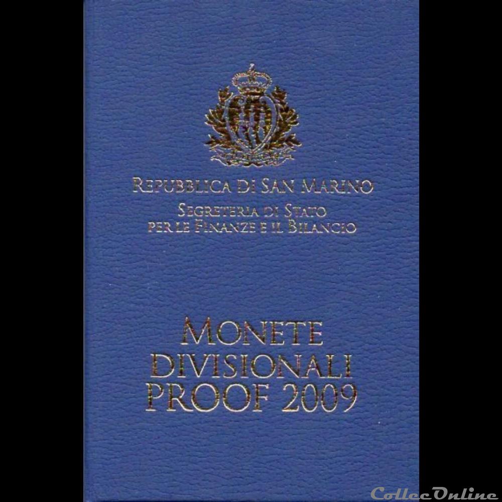 monnaie euro saint marin 2009 proof serie courante