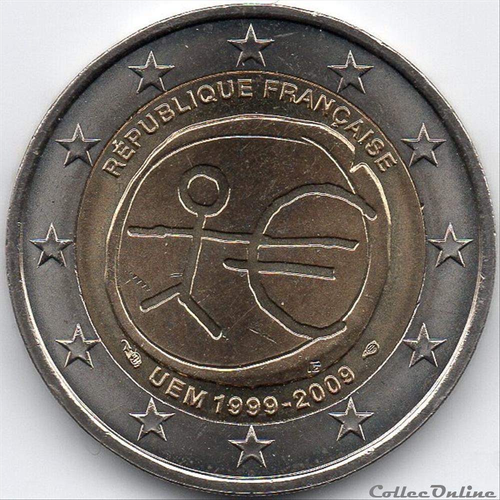 2009 : X° An. U.E et Monétaire monnaie euro france 2009 x an u e et monetaire
