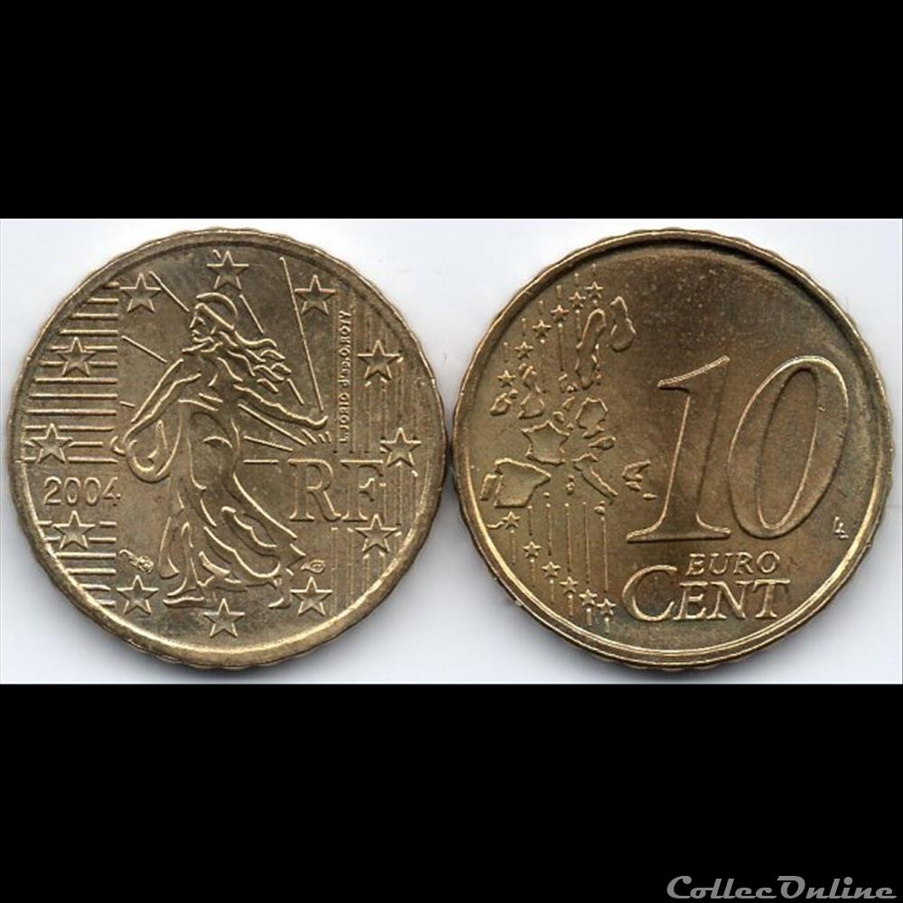 10 Cent : 2004 La Semeuse monnaie euro france 10 cent 2004 la semeuse