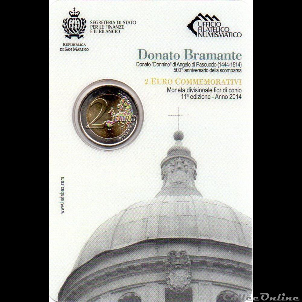 monnaies euros saint marin 2014 donato bramante