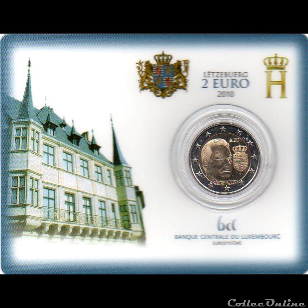 monnaie euro luxembourg 2010 coin card armoiries grand ducale