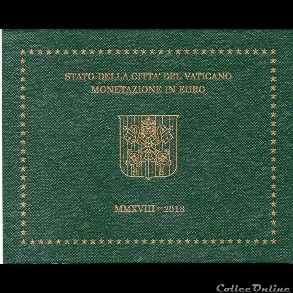 2018 : Coffet BU 3 monnaie euro a vatican 2018 coffet bu