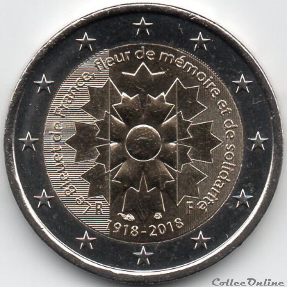 2018 : bleuet monnaie euro a france 2018 bleuet