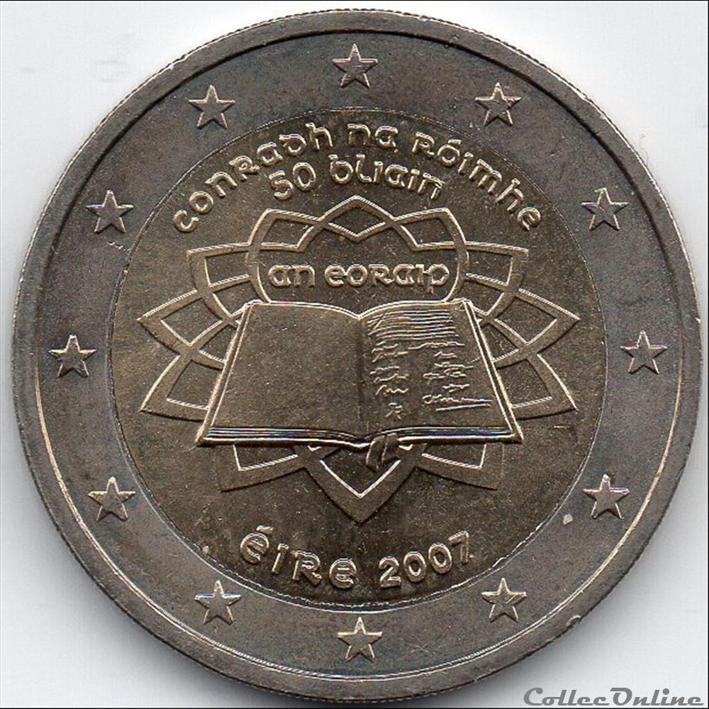 2007 : Traité de Rome monnaie euro irlande 2007 traite de rome