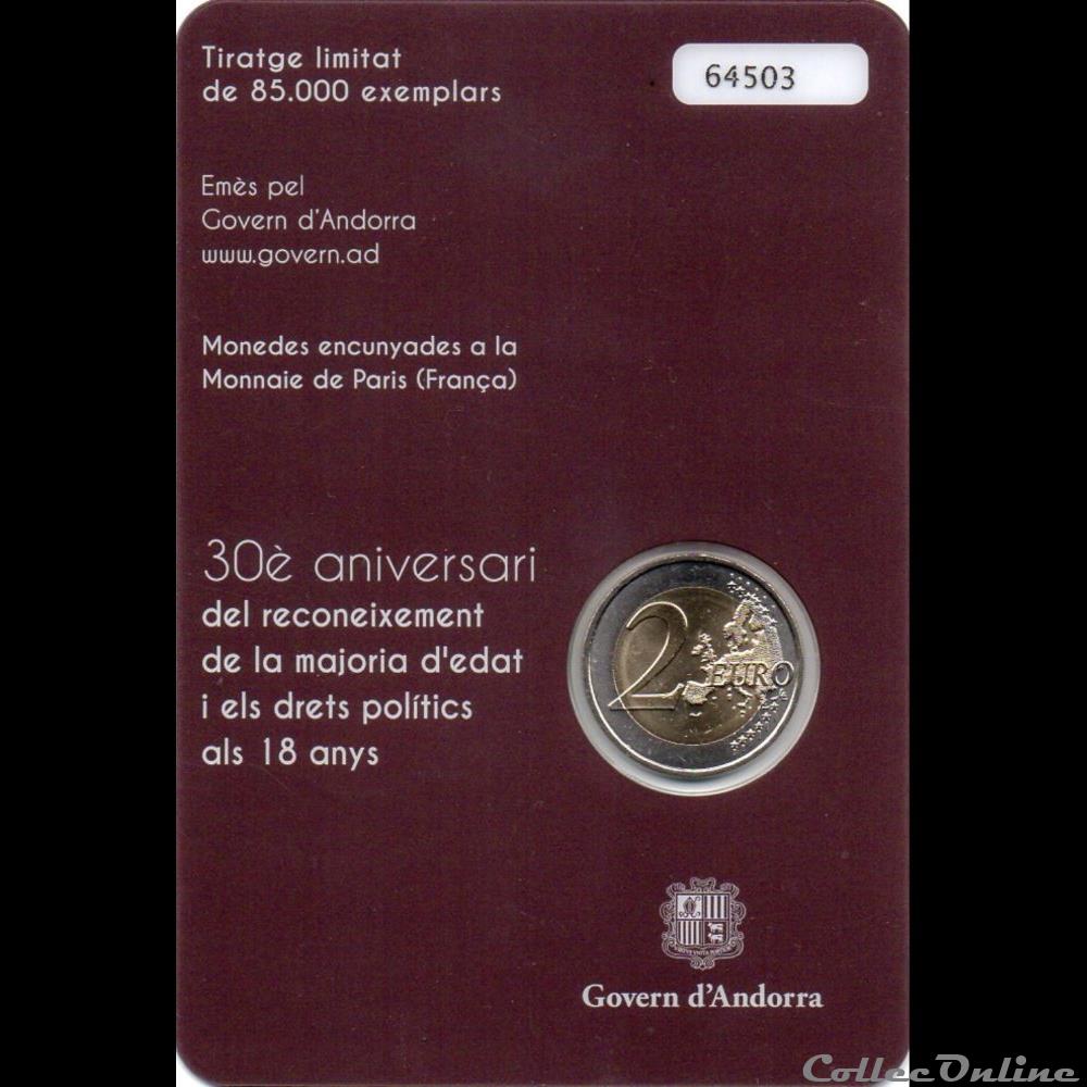 2015 : 30 ans Majorité à 18 ans monnaie euro andorre 2015 30 ans majorite a 18 ans